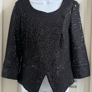 Black Sequin Embellished Jacket